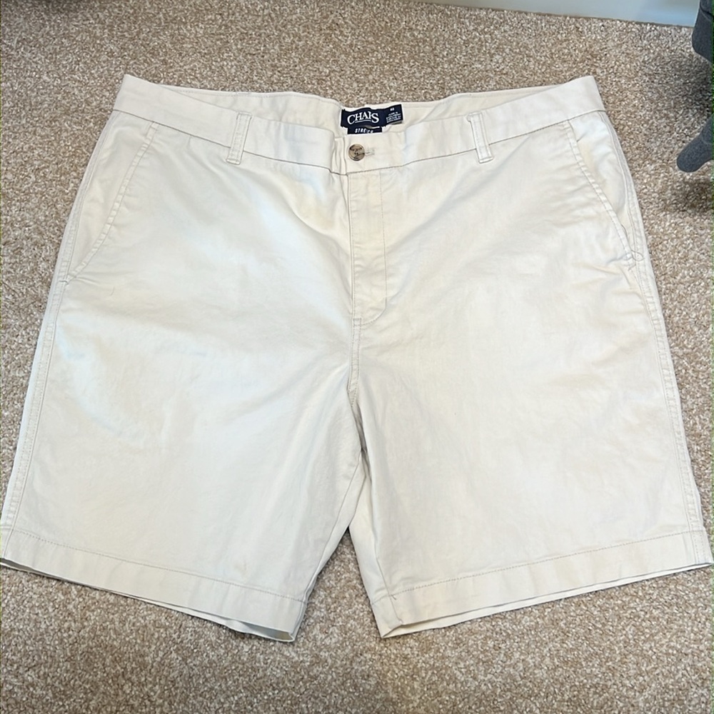 Chaps Light Tan Flat Front Shorts